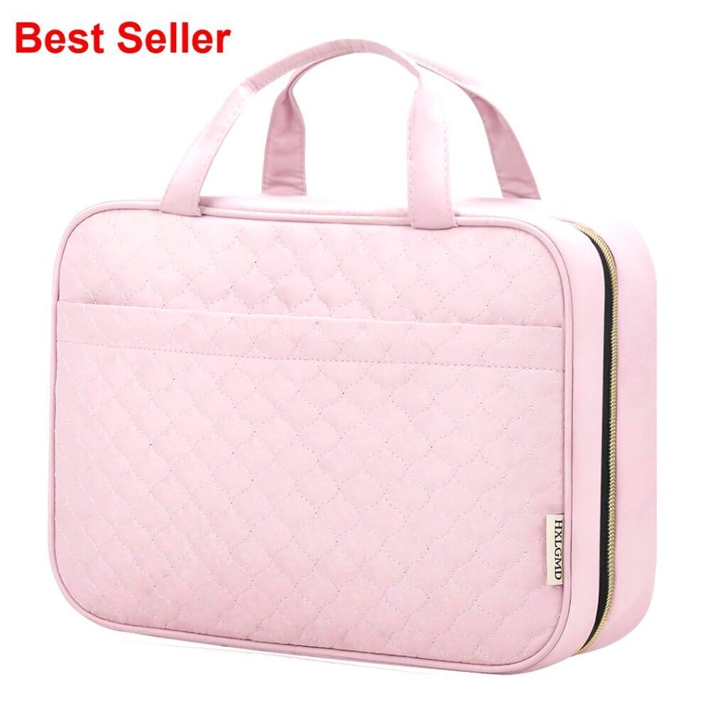 Travel Toiletry Bag with Hanging Hook, Water-Resistant Cosmetic Organizer
